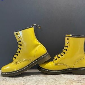 Dr.Martens Yellow Leather Boots